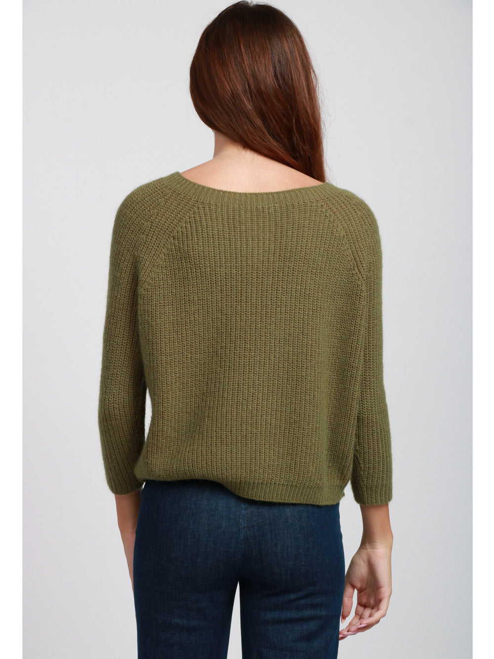 WEEKEND MAX MARA Maglia Xeno a Costine in Mohair Verde Verde