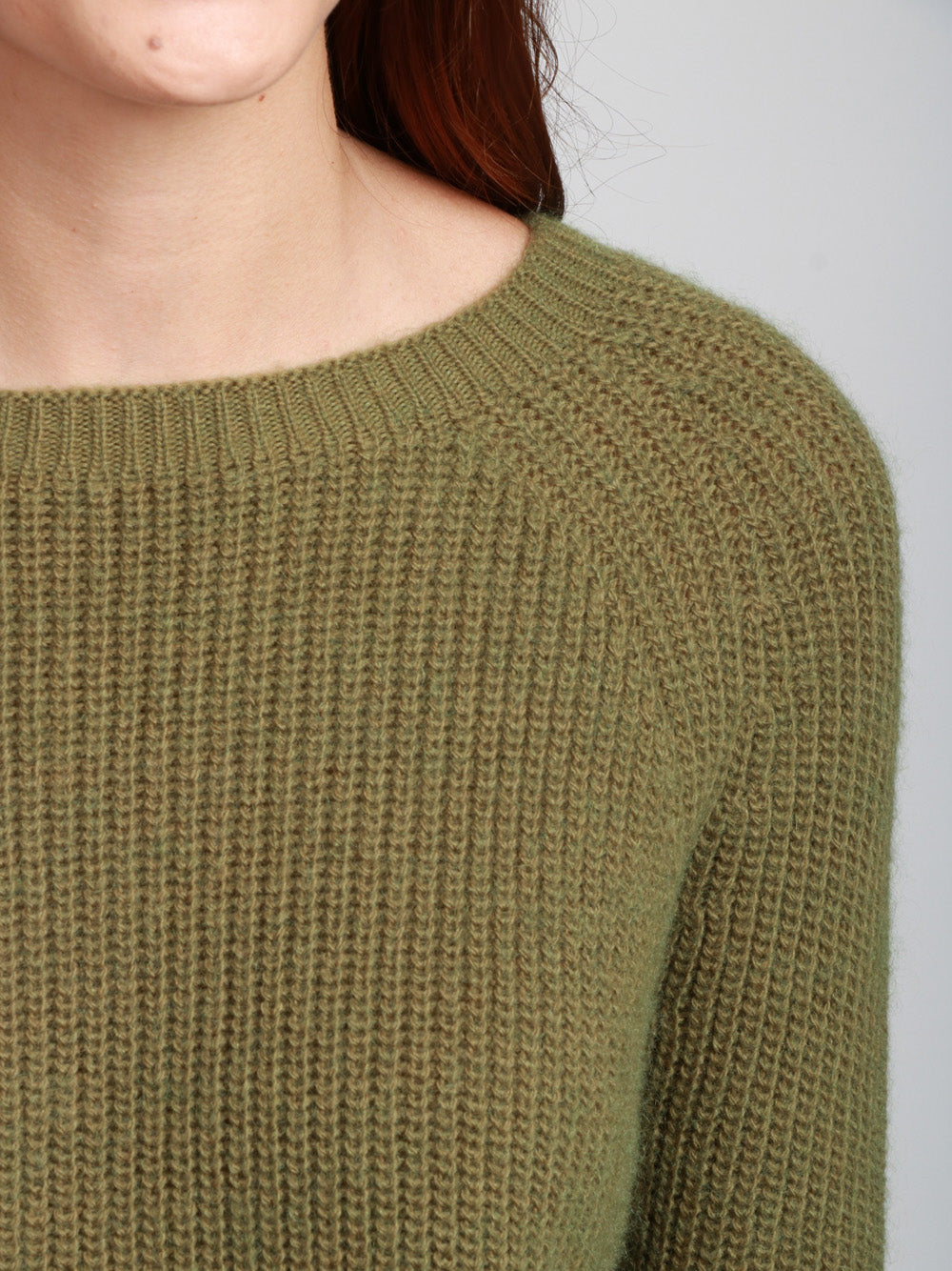 WEEKEND MAX MARA Maglia Xeno a Costine in Mohair Verde Verde