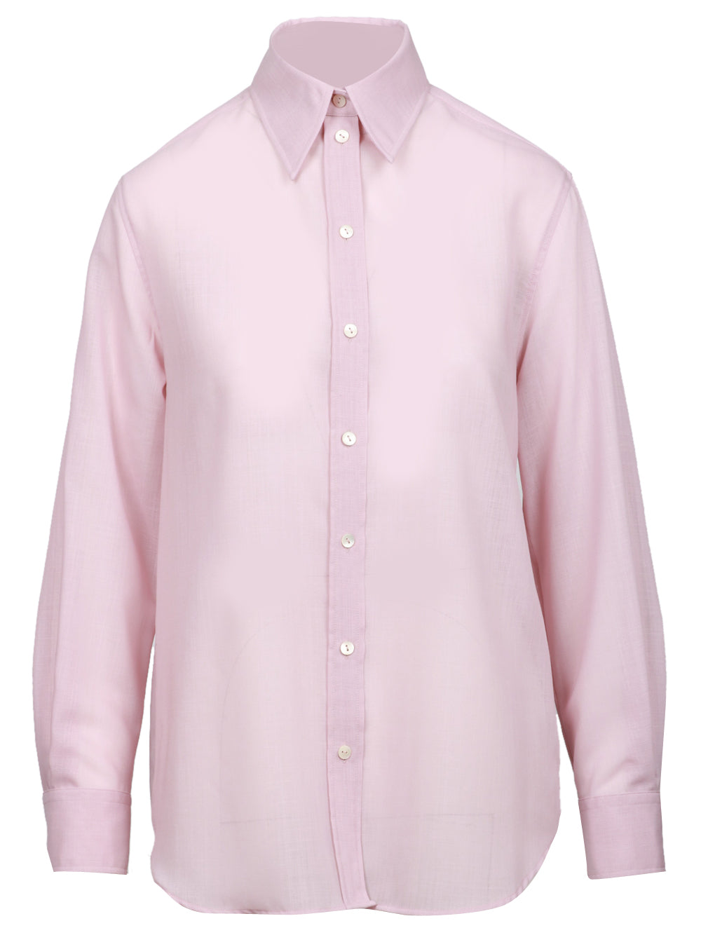XACUS Camicia Frankie in Misto Lana Vergine Rosa Rosa