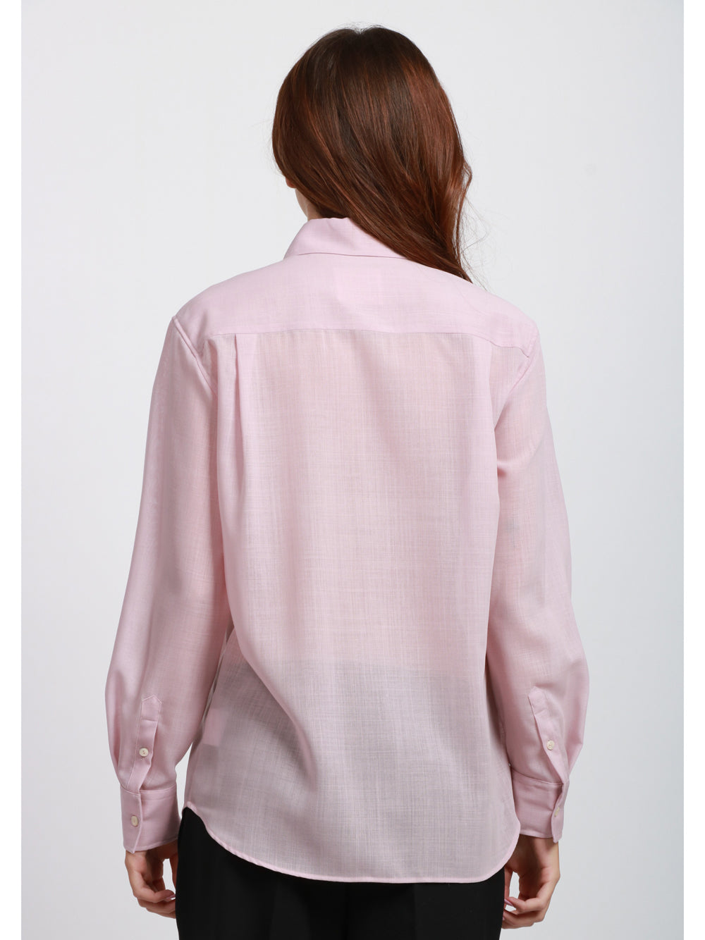 XACUS Camicia Frankie in Misto Lana Vergine Rosa Rosa