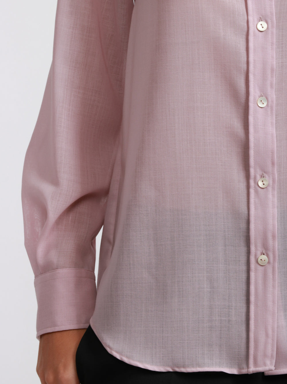XACUS Camicia Frankie in Misto Lana Vergine Rosa Rosa