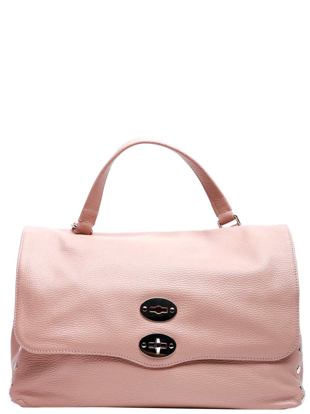ZANELLATO Borsa a Mano Postina Daily Medium in Pelle Rosa con Tracolla Rosa