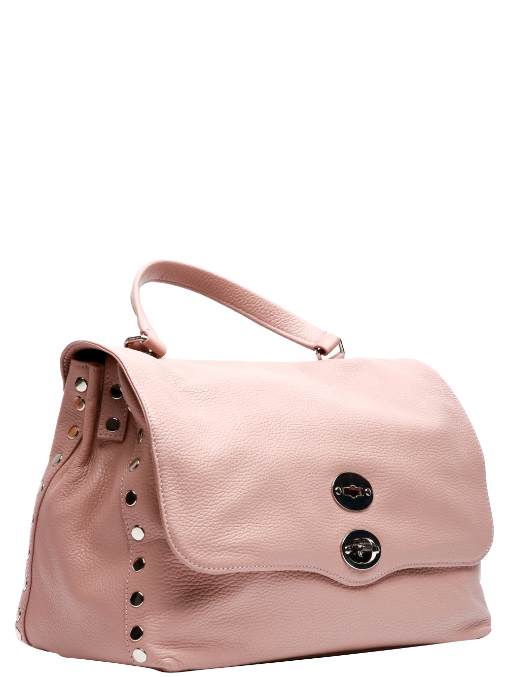 ZANELLATO Borsa a Mano Postina Daily Medium in Pelle Rosa con Tracolla Rosa