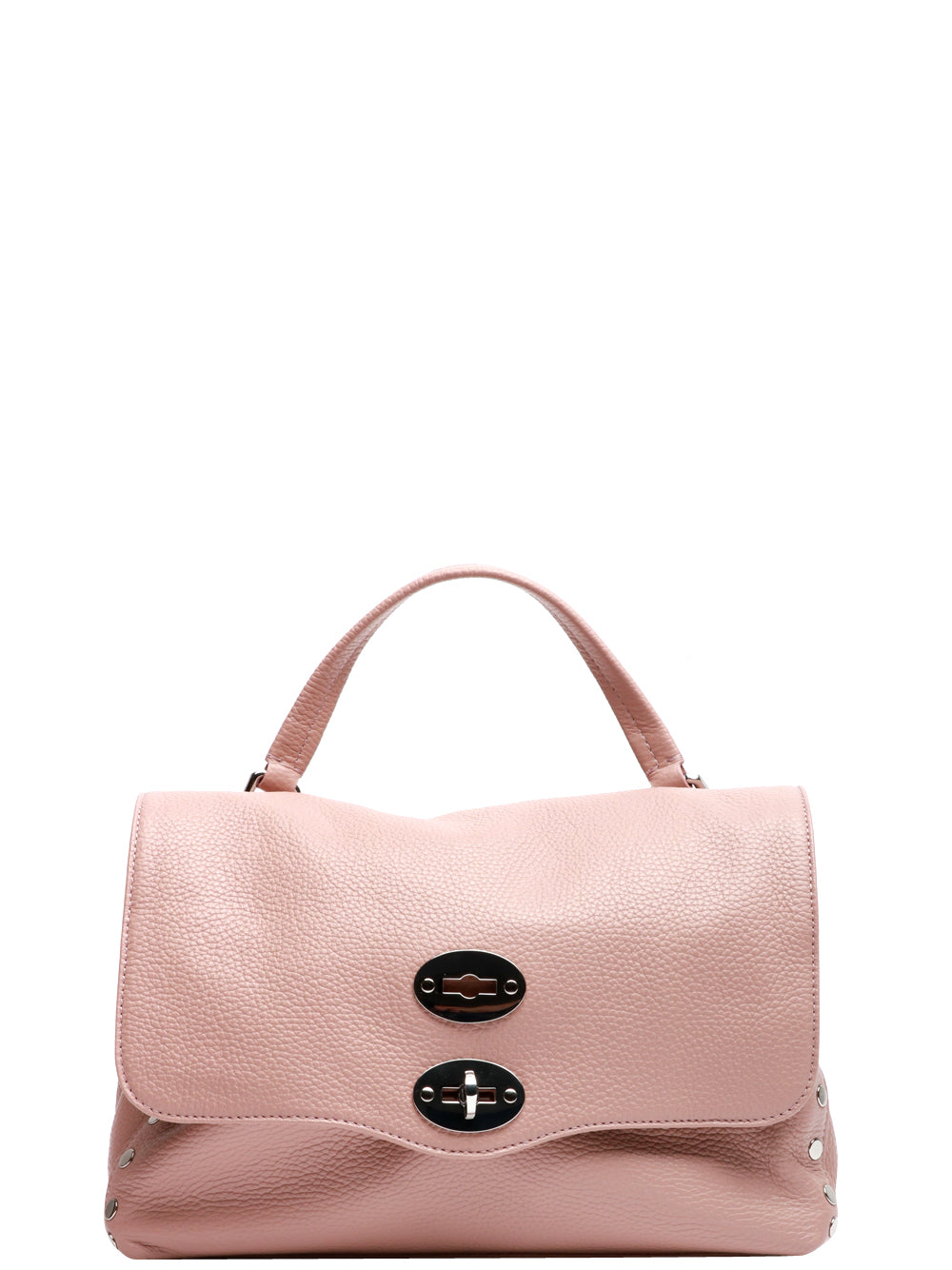ZANELLATO Borsa a Mano Postina Daily Small in Pelle Rosa con Tracolla Rosa