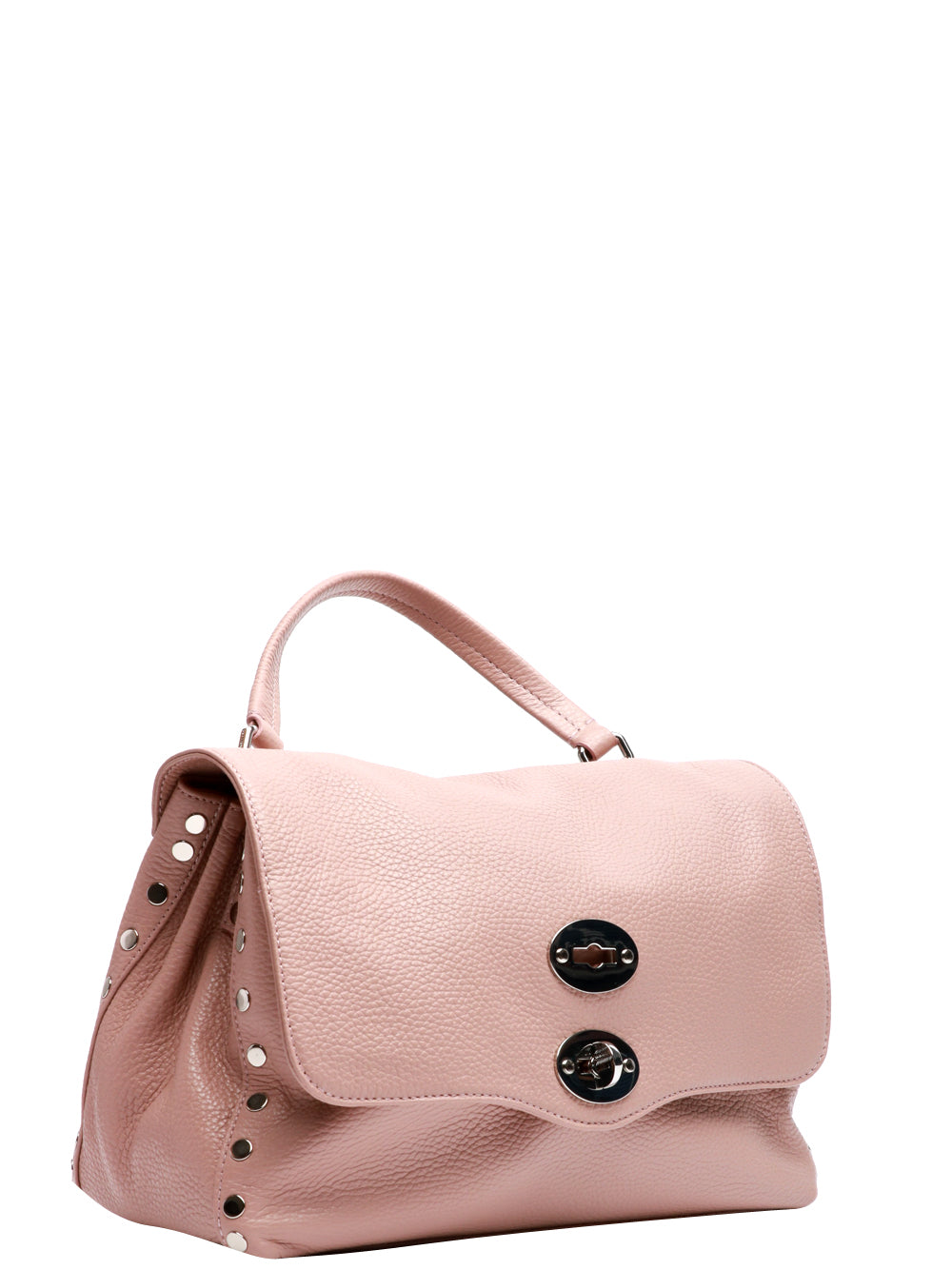 ZANELLATO Borsa a Mano Postina Daily Small in Pelle Rosa con Tracolla Rosa