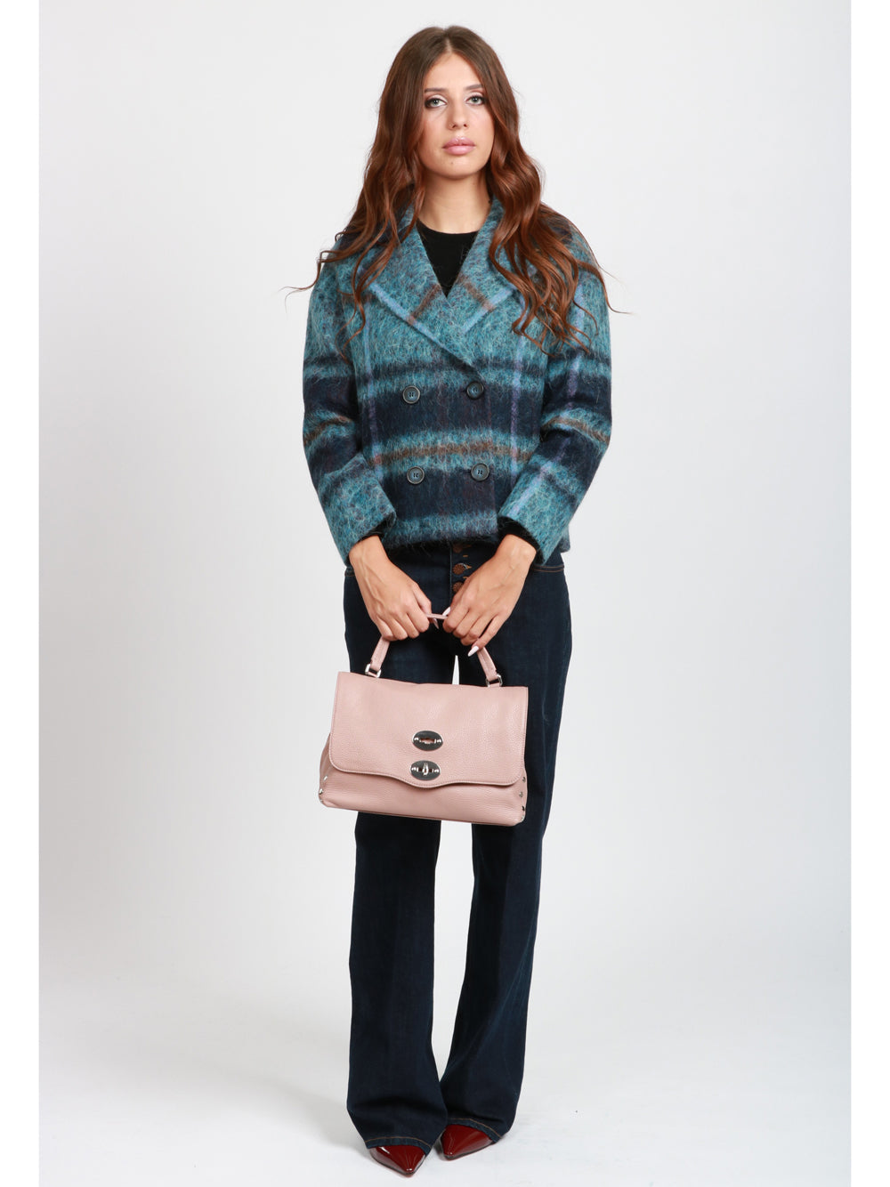 ZANELLATO Borsa a Mano Postina Daily Small in Pelle Rosa con Tracolla Rosa