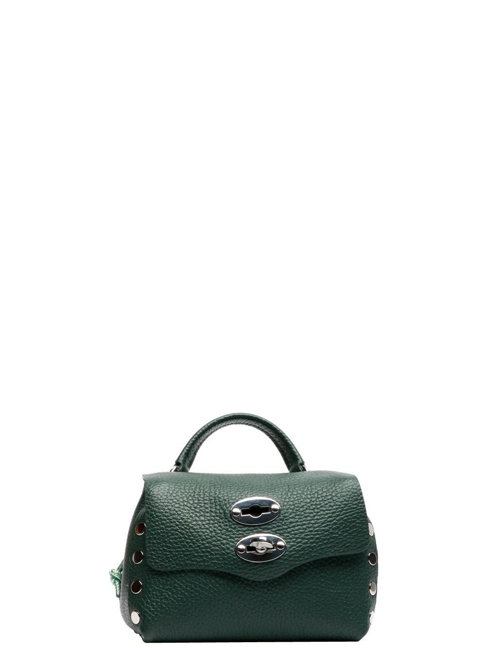 ZANELLATO Borsa a Mano Postina Daily Night SBaby in Pelle Verde Verde bosco/verde laminato