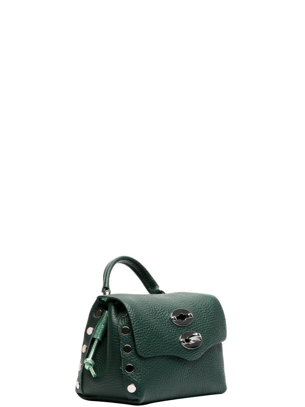 ZANELLATO Borsa a Mano Postina Daily Night SBaby in Pelle Verde Verde bosco/verde laminato