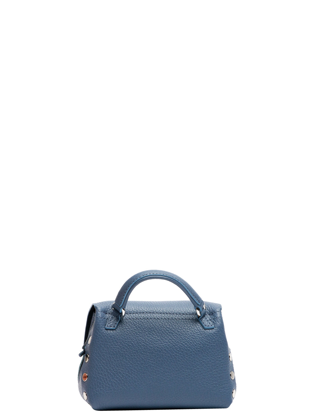 ZANELLATO Borsa a Mano Postina Daily Night SBaby in Pelle Indaco Indaco+blu laminato