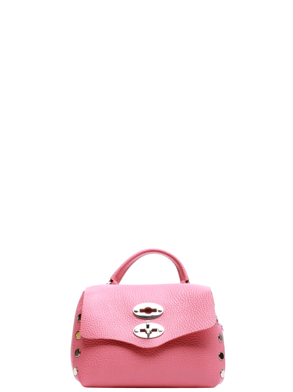 ZANELLATO Borsa a Mano Postina Daily Night SBaby in Pelle Rosa Rosa/rosa laminato