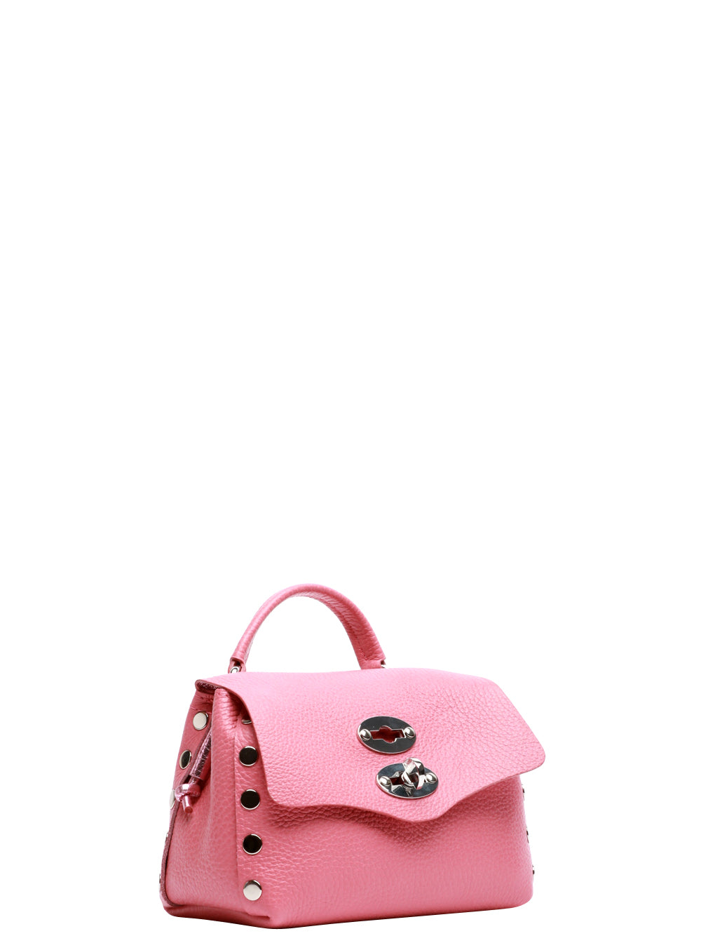 ZANELLATO Borsa a Mano Postina Daily Night SBaby in Pelle Rosa Rosa/rosa laminato