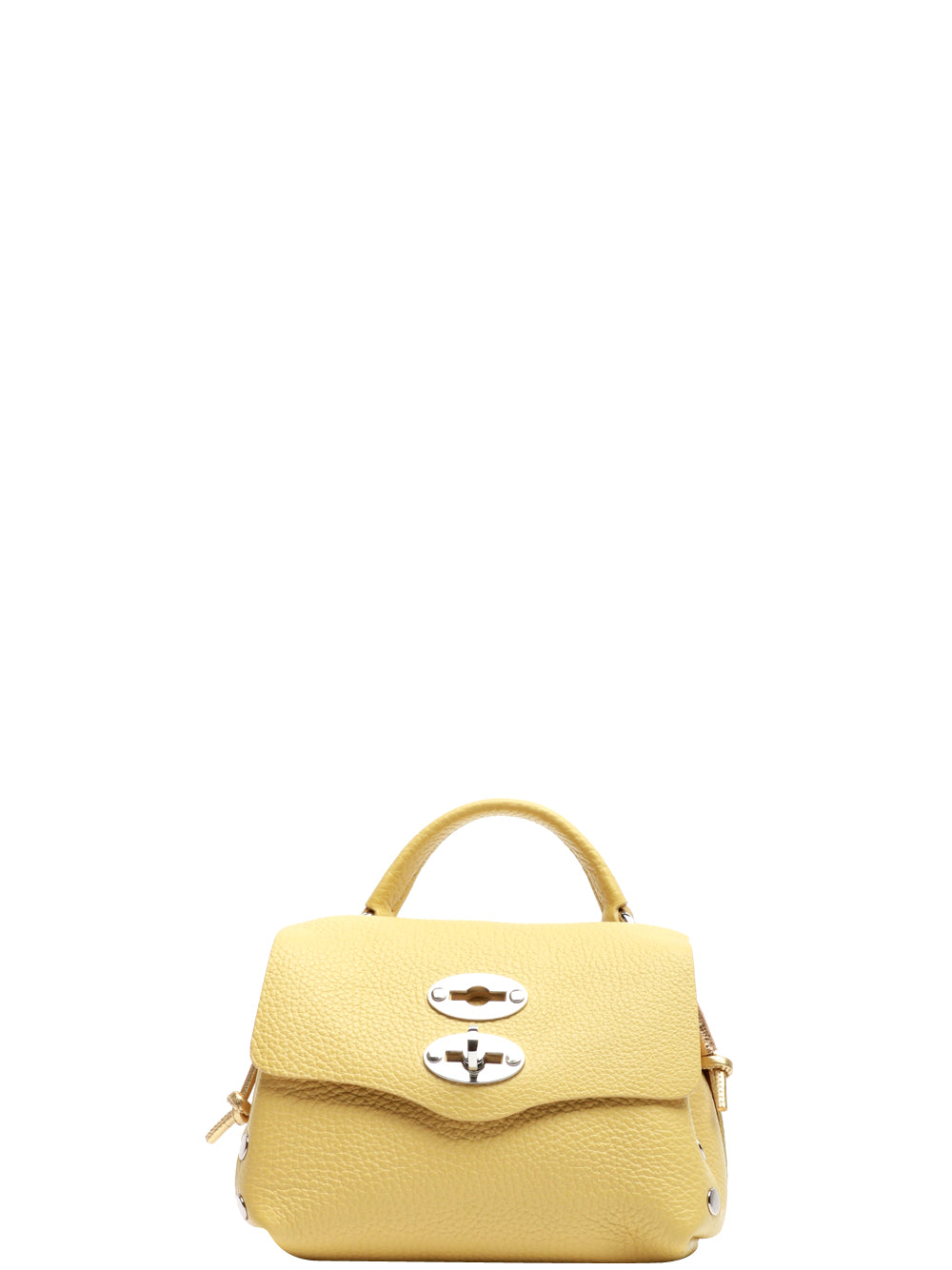 ZANELLATO Borsa a Mano Postina Daily Night SBaby in Pelle Gialla Giallo/oro laminato