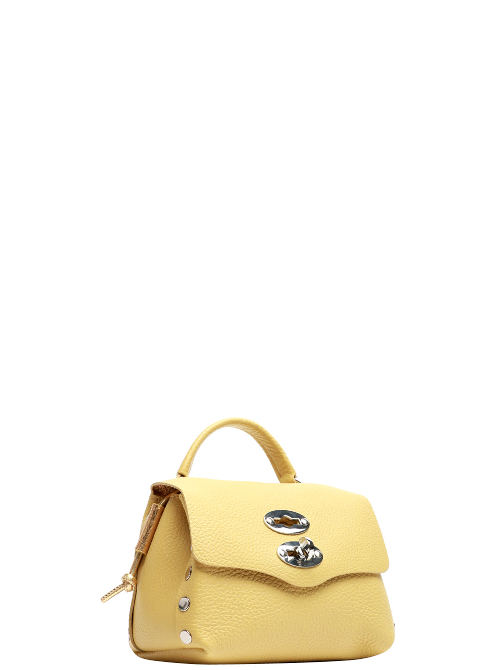 ZANELLATO Borsa a Mano Postina Daily Night SBaby in Pelle Gialla Giallo/oro laminato