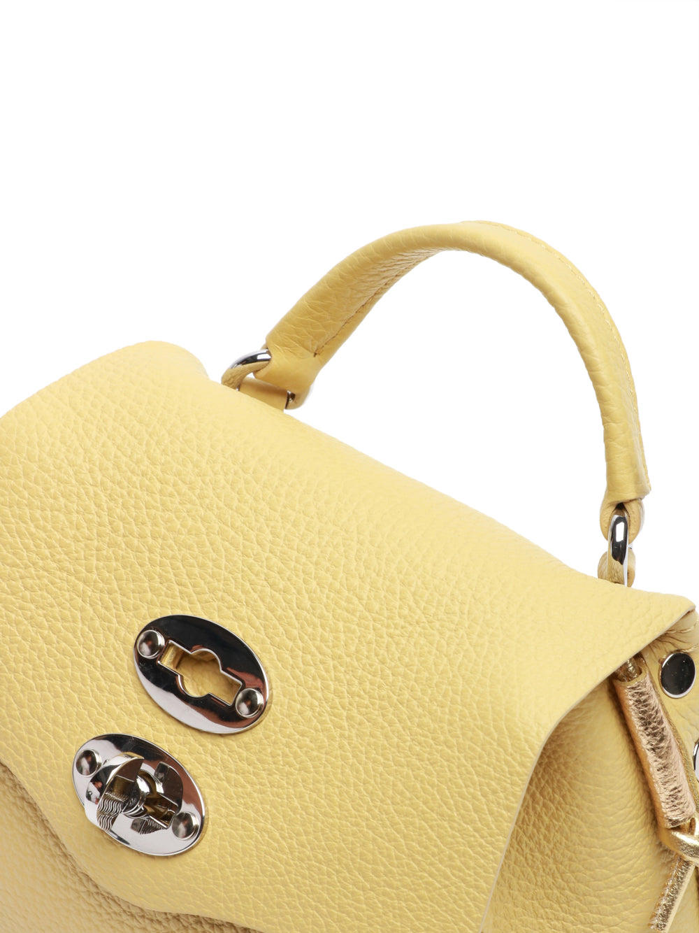 ZANELLATO Borsa a Mano Postina Daily Night SBaby in Pelle Gialla Giallo/oro laminato