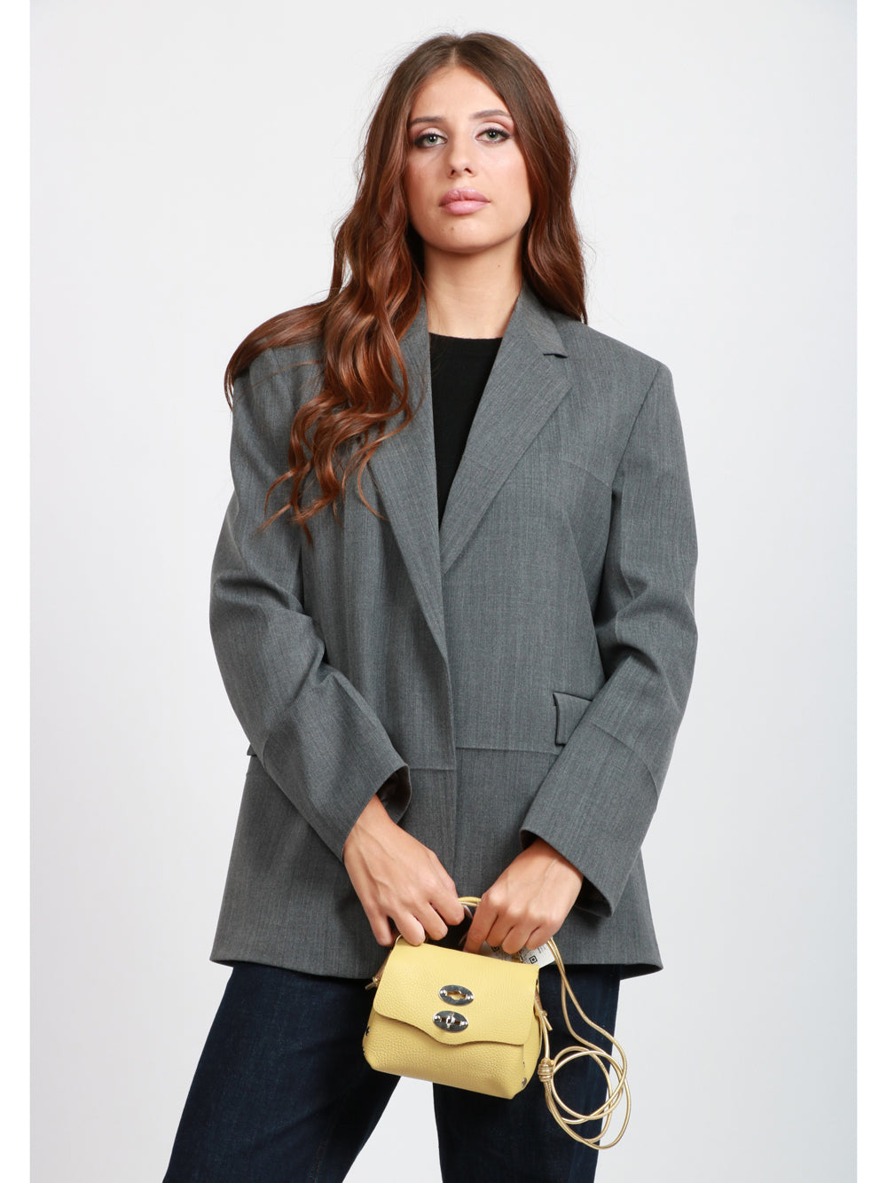 ZANELLATO Borsa a Mano Postina Daily Night SBaby in Pelle Gialla Giallo/oro laminato