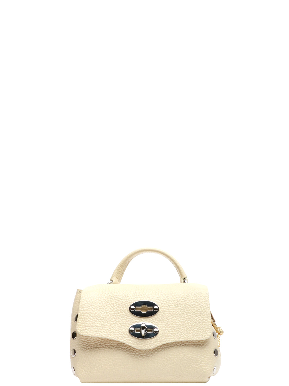 ZANELLATO Borsa a Mano Postina Daily Night SBaby in Pelle Panna Avorio/oro laminato