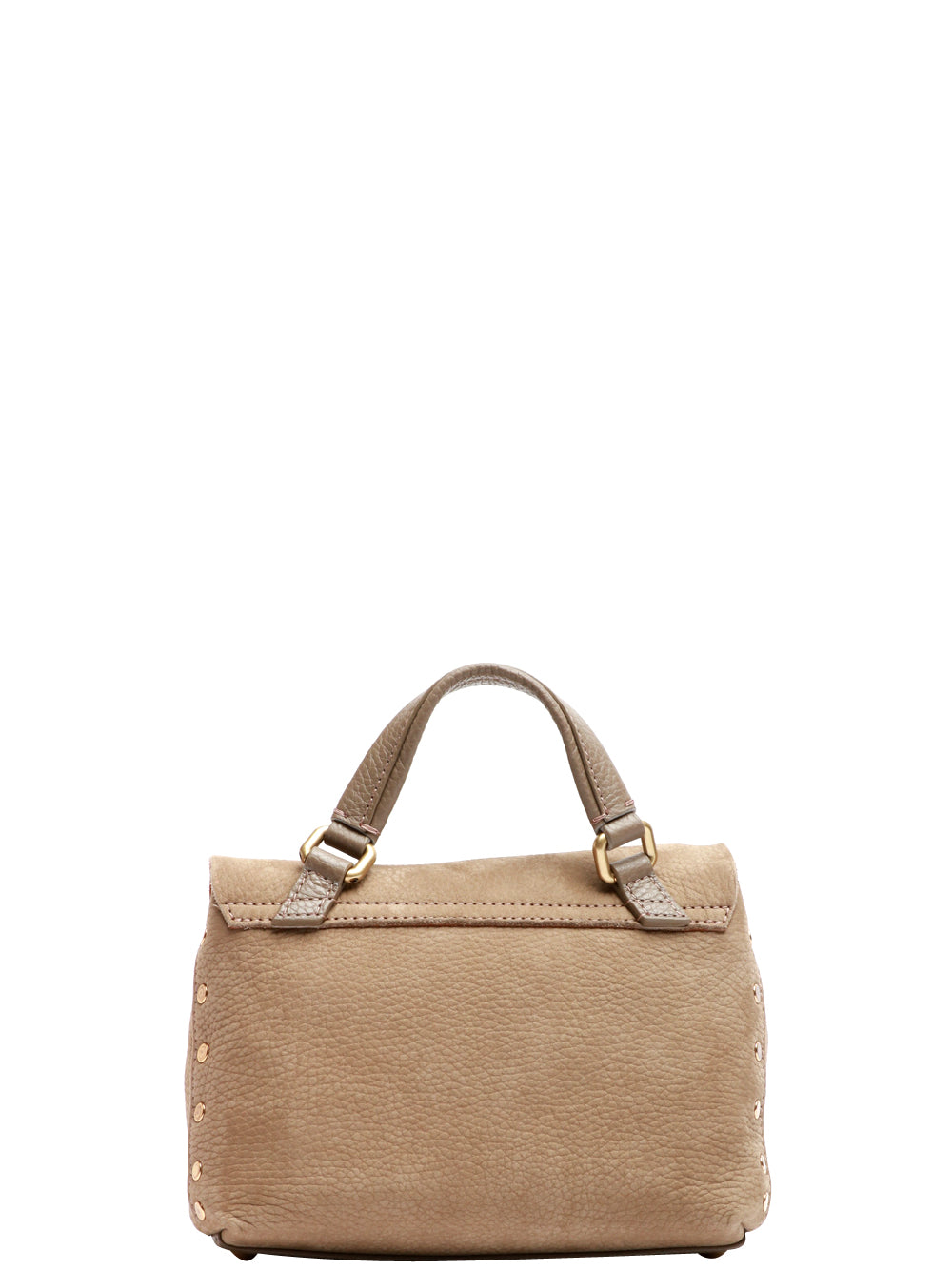 ZANELLATO Borsa a Mano Postina Jones Baby in Pelle Scamosciata Tortora Grigio