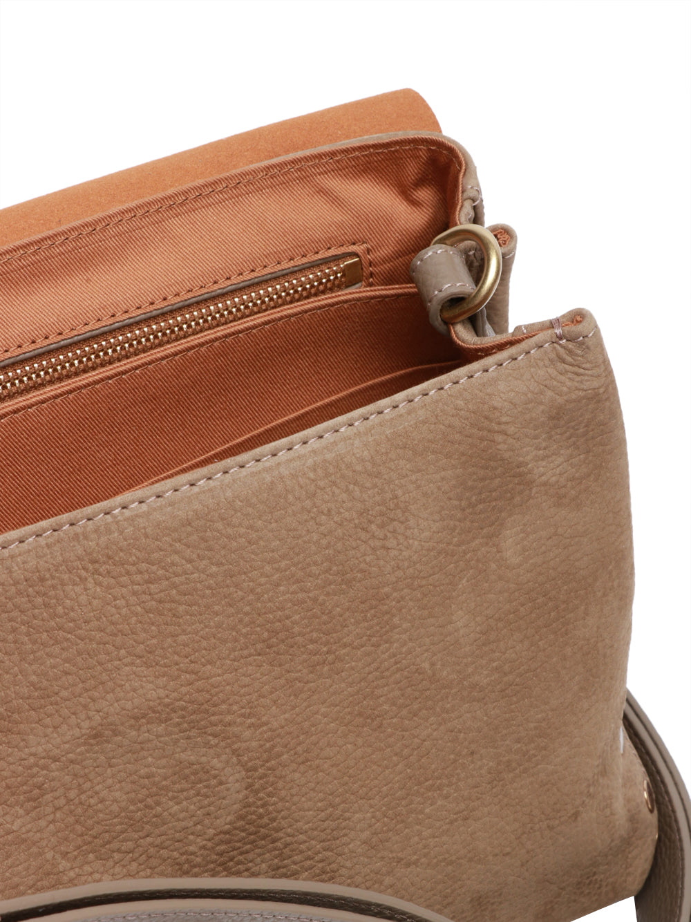 ZANELLATO Borsa a Mano Postina Jones Small in Pelle Scamosciata Tortora Grigio