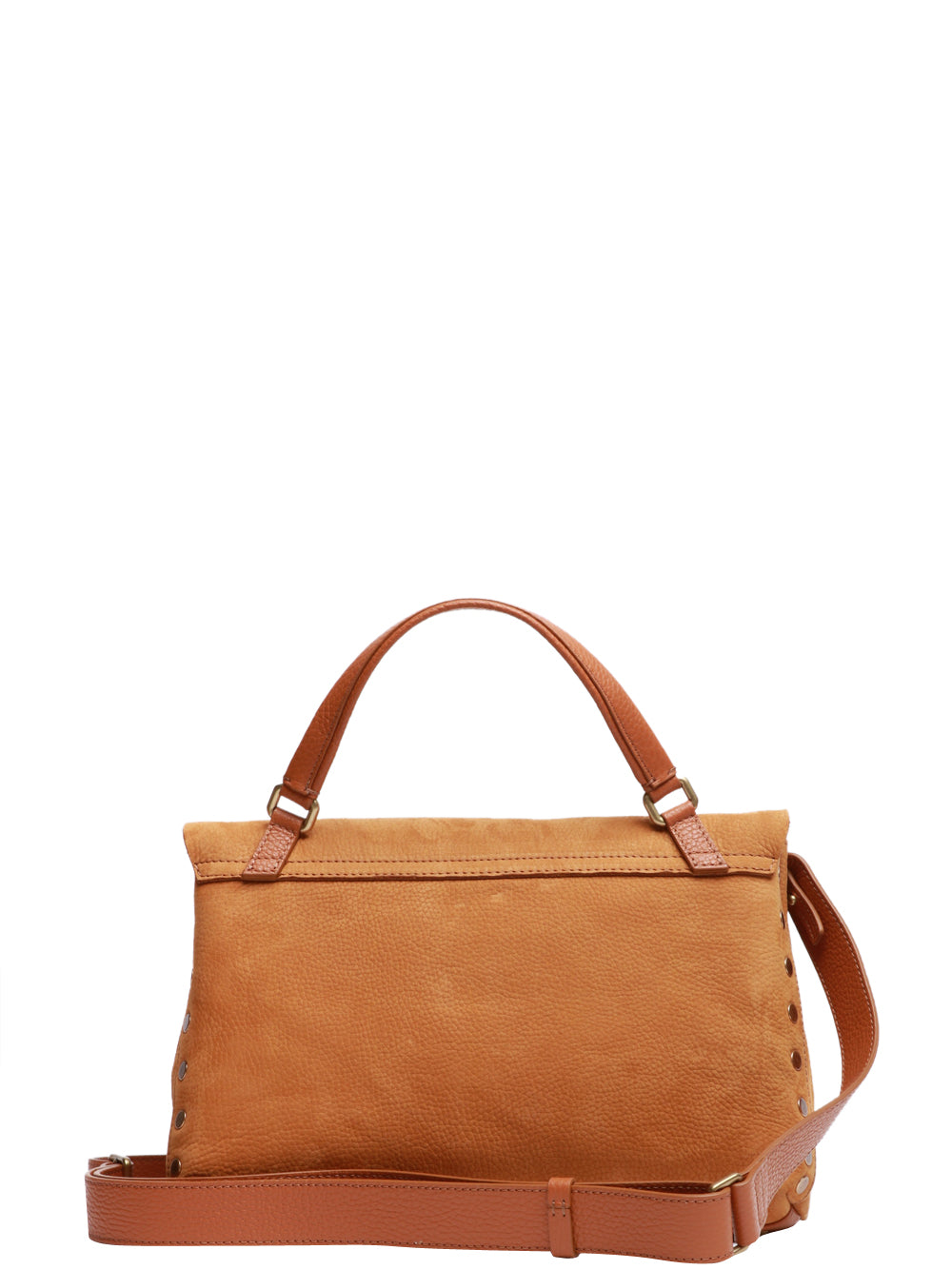 ZANELLATO Borsa a Mano Postina Jones Small in Pelle Scamosciata Cuoio Cuoio