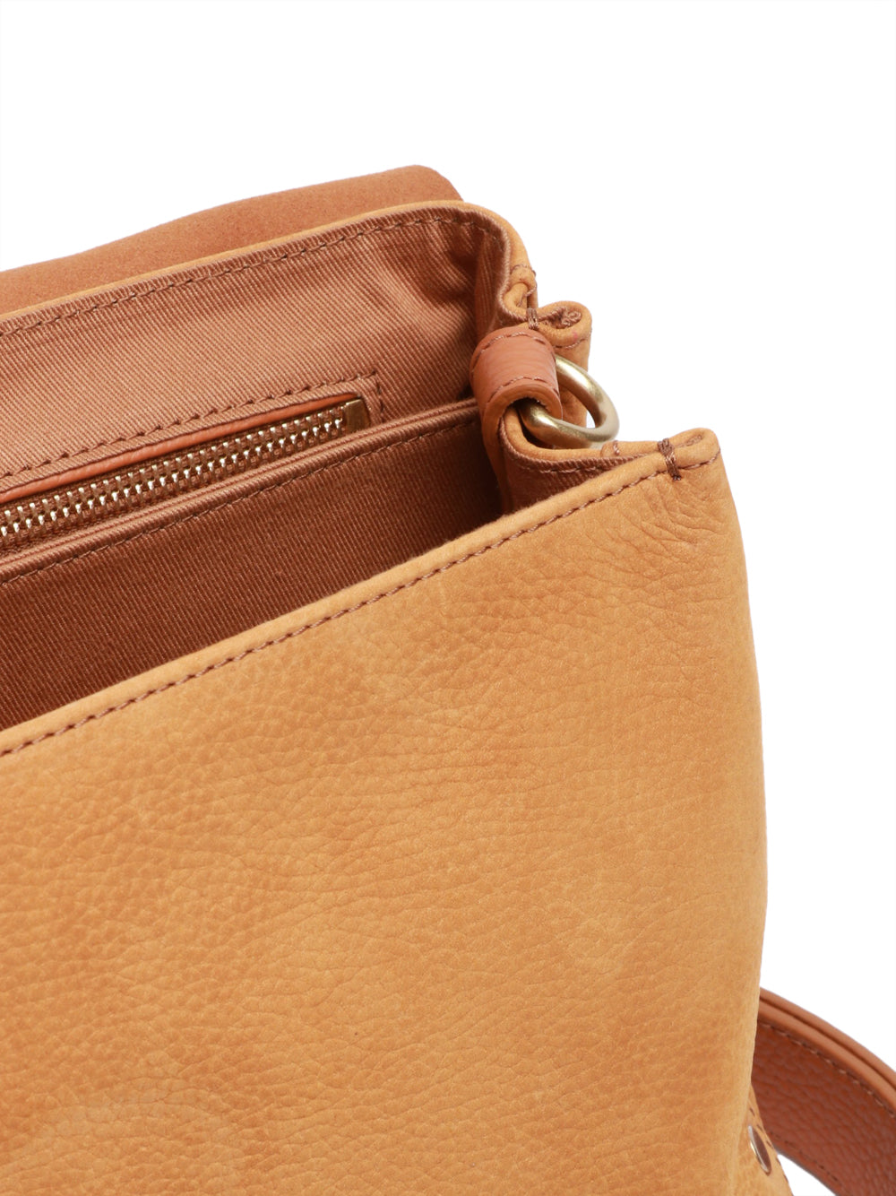 ZANELLATO Borsa a Mano Postina Jones Small in Pelle Scamosciata Cuoio Cuoio