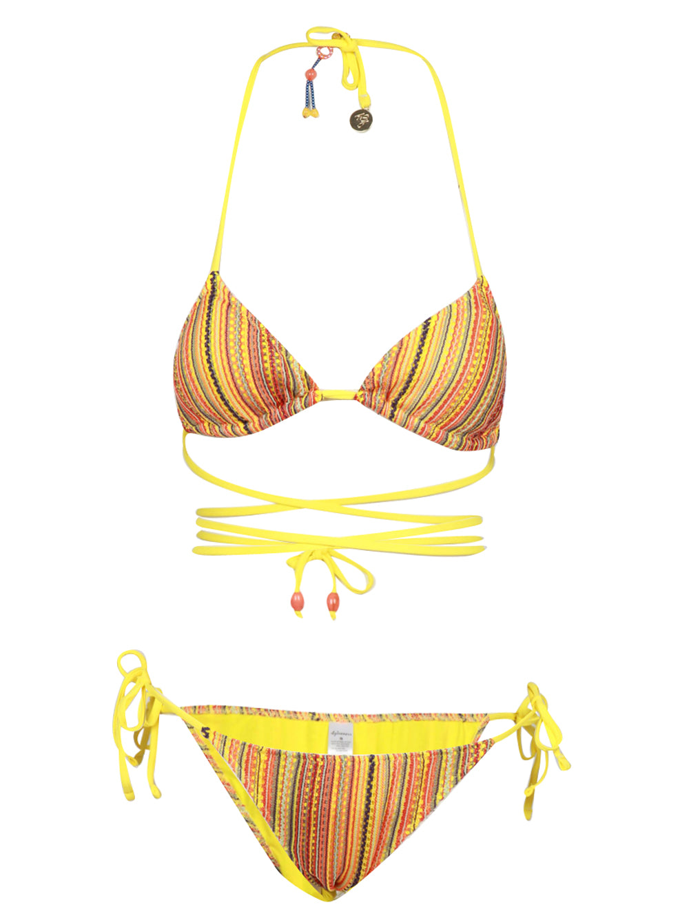 Costume Terry Bikini Triangolo a Fantasia Multicolor