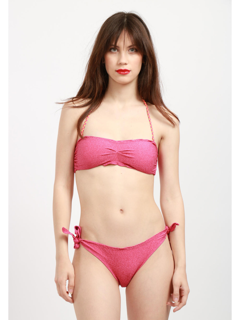Costume Bikini Must Have a Fascia Fucsia con Lurex