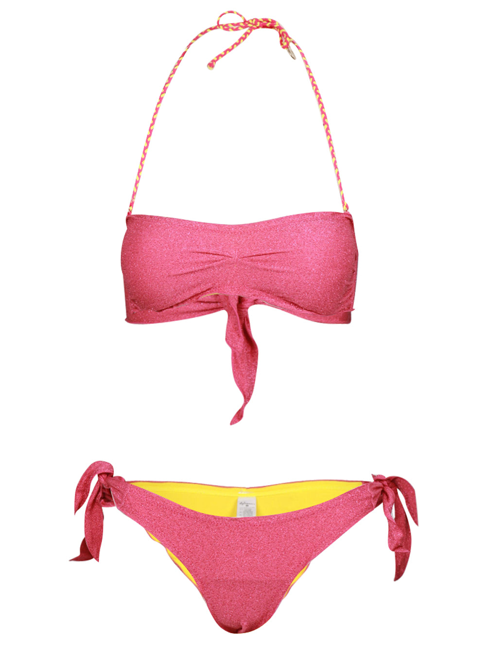 Costume Bikini Must Have a Fascia Fucsia con Lurex