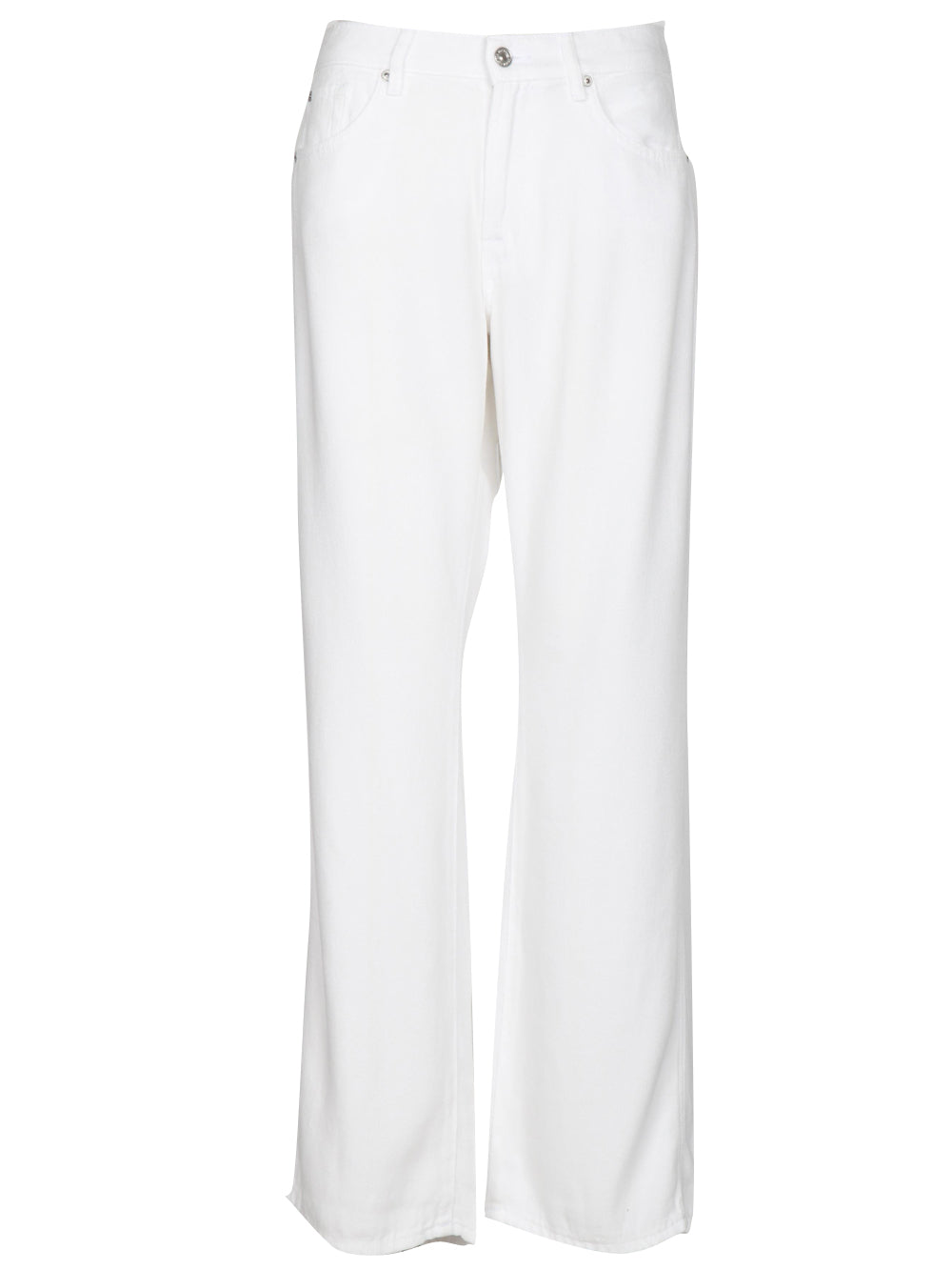 Tess Jeans in White Denim with Straight Leg