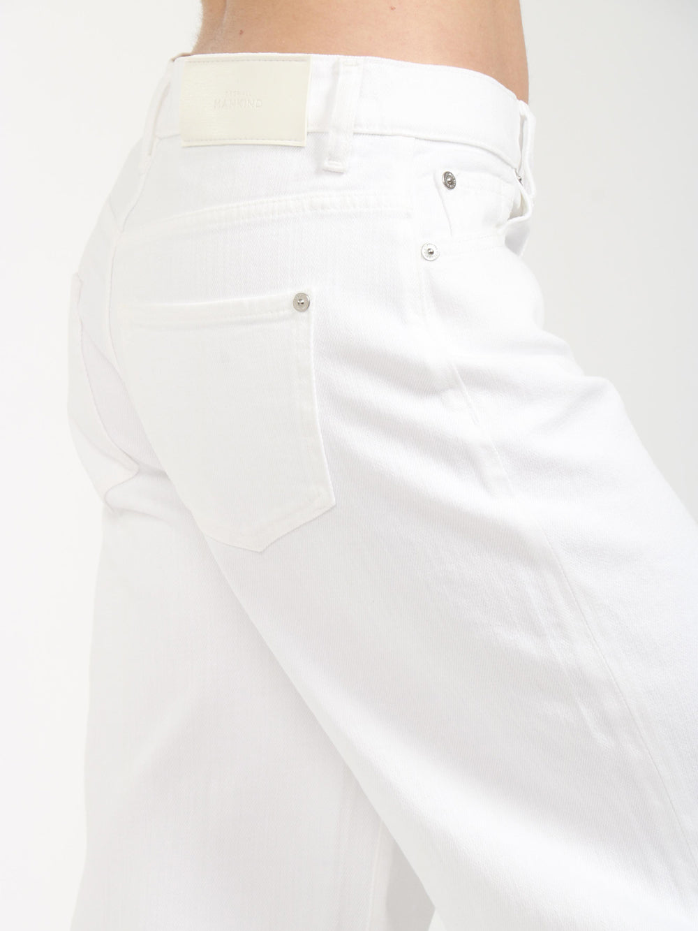 Jeans Scout in Denim Bianchi con Fondo Taglio Vivo