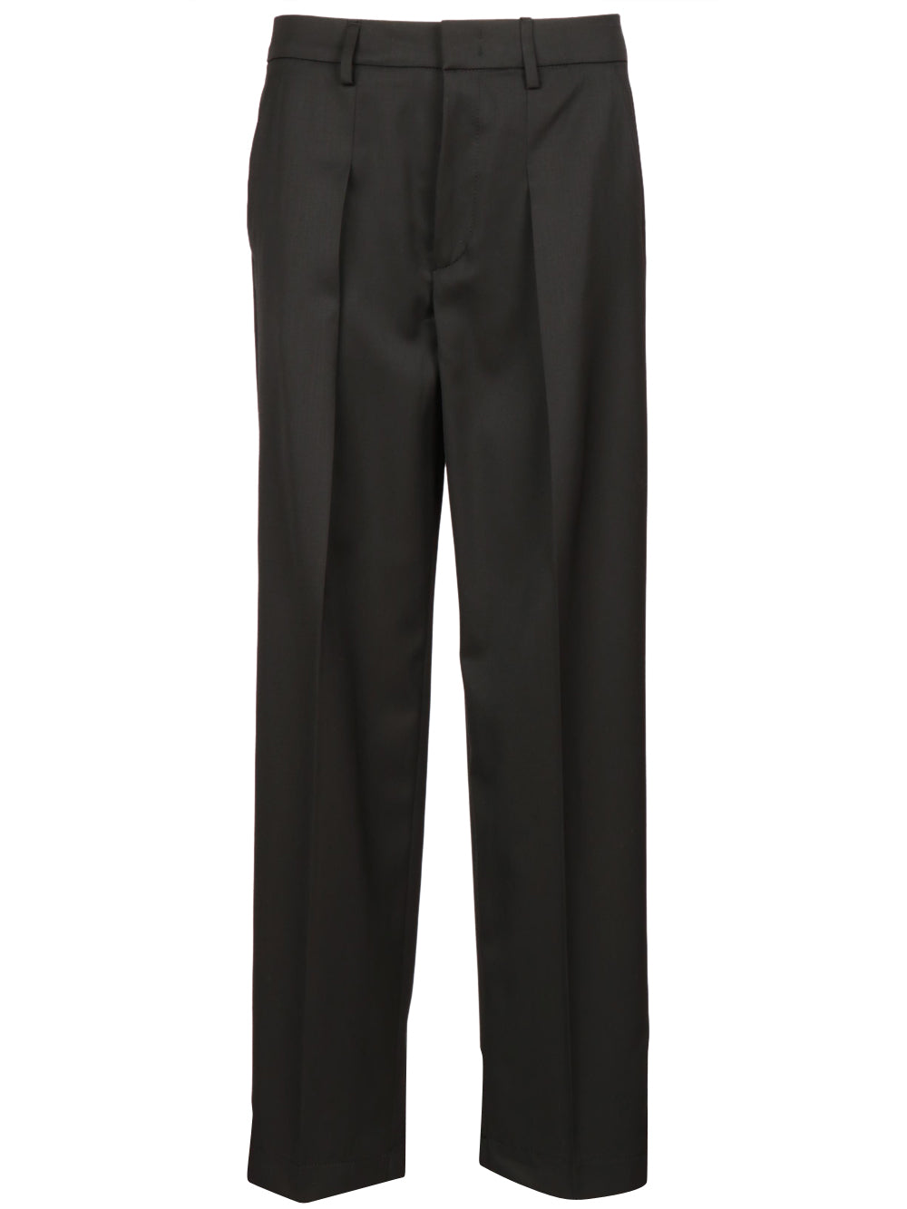 Lil Pants in Black Virgin Wool with Pinces