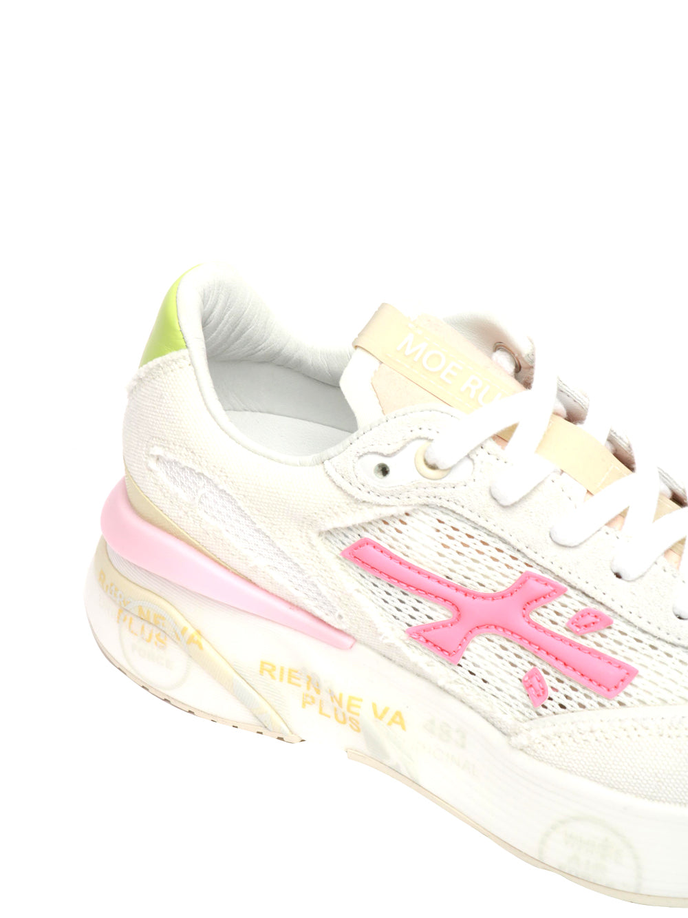 Scarpe Sneakers Moerund in Rete e Tessuto Bianche