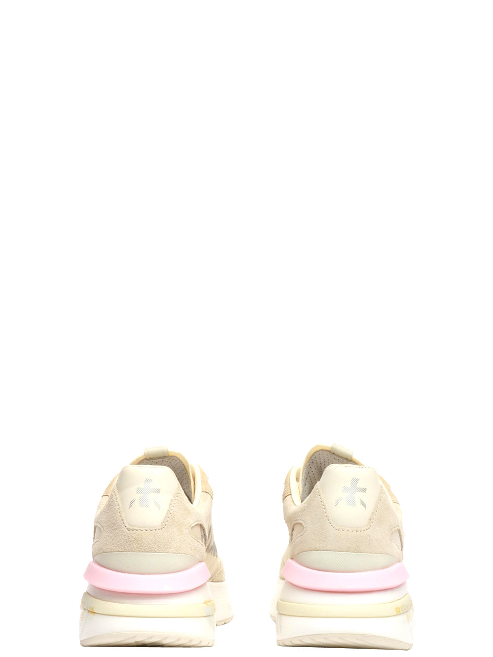 PREMIATA Scarpe Sneakers Moerund in Tessuto e Suede Sabbia Crema/rosa
