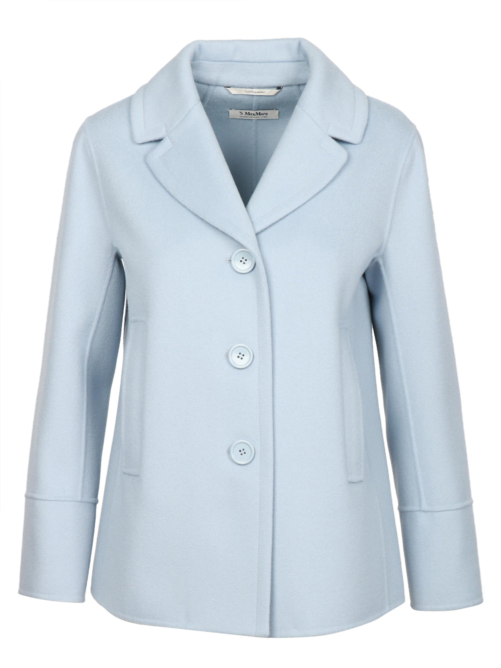S MAXMARA Caban Moon Monopetto in Lana Vergine Polvere Polvere