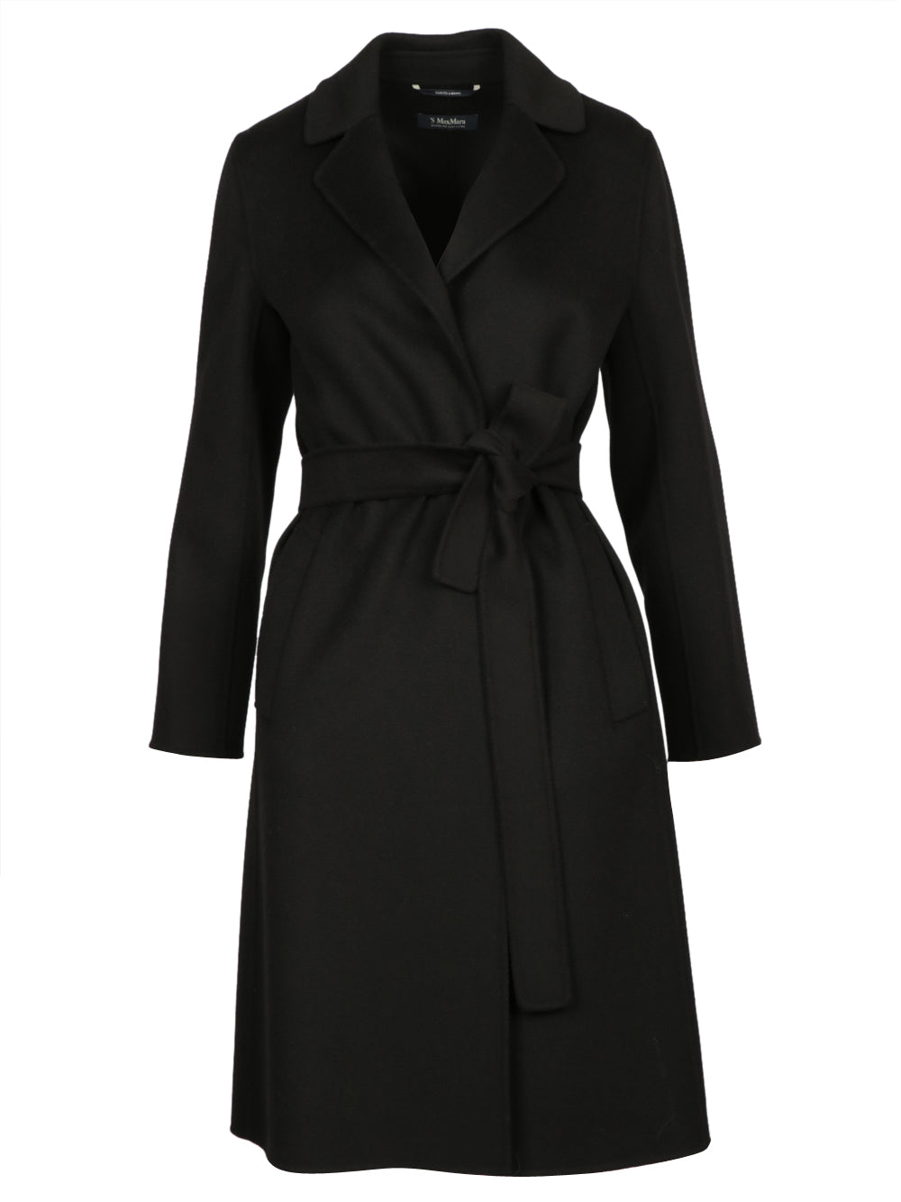 Cappotto Pauline a Vestaglia in Lana Vergine Nero