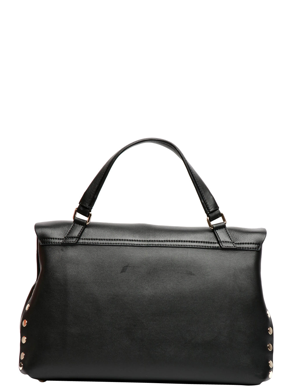 Postina Heritage Medium Handbag in Black Leather
