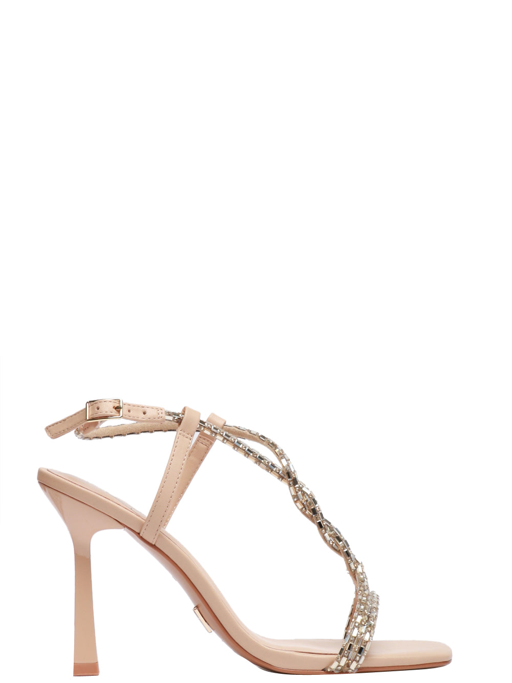 ALBANO VANITY Sandali Gioiello Nude con Strass e Tacco a Spillo Nude