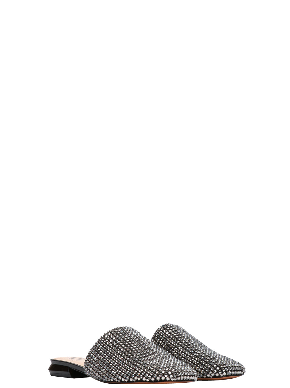 ALBANO VANITY Scarpe Slippers con Strass Nere Nero/argento