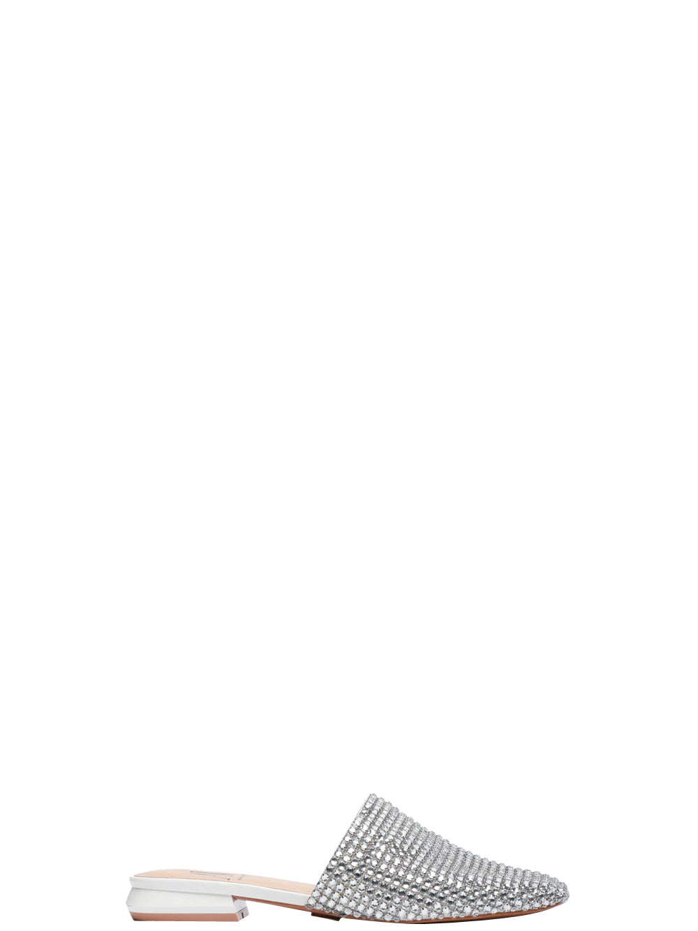 ALBANO VANITY Scarpe Slippers con Strass Bianche Bianco/argento