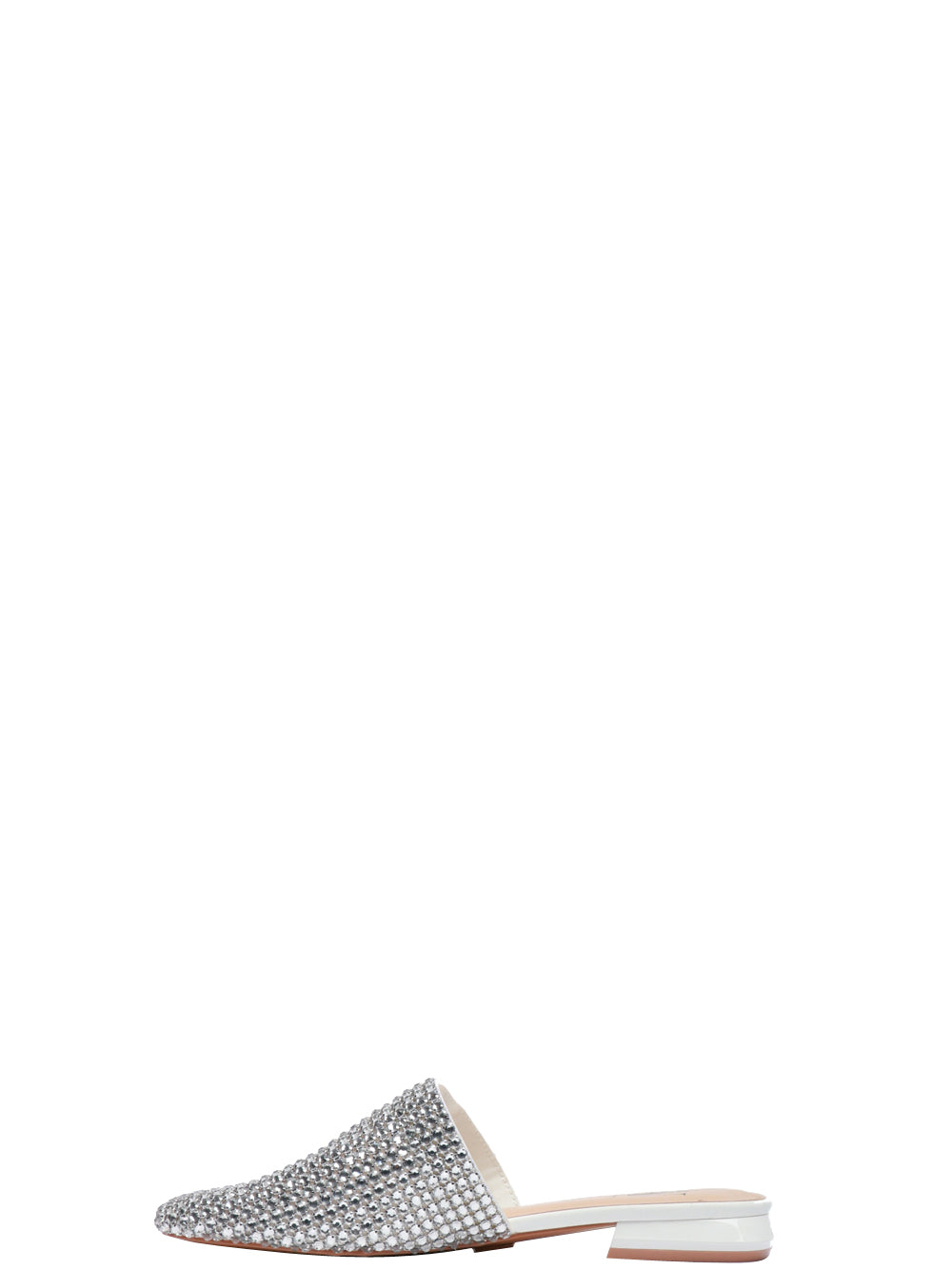 ALBANO VANITY Scarpe Slippers con Strass Bianche Bianco/argento