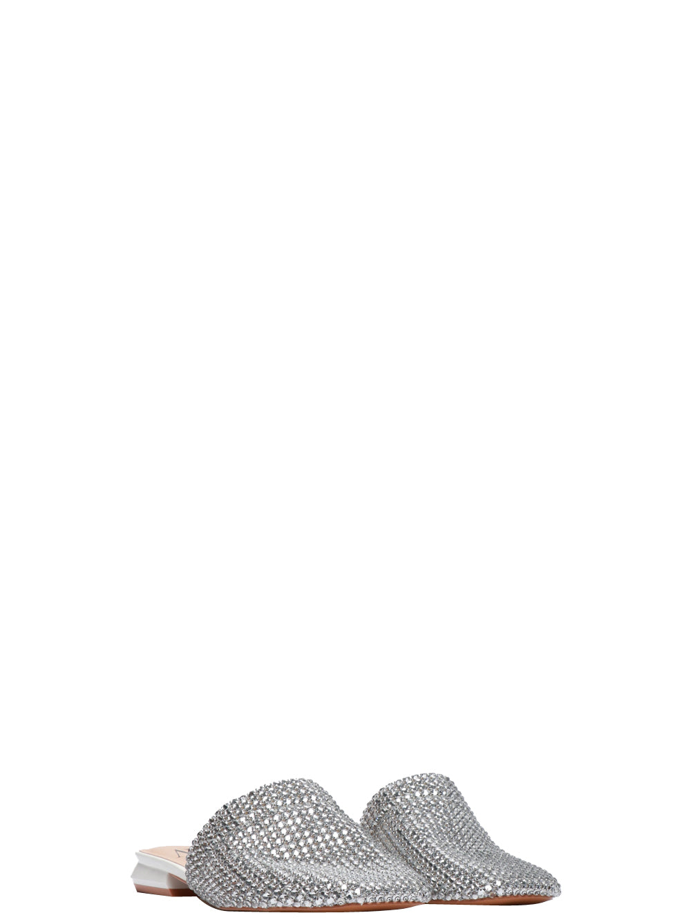ALBANO VANITY Scarpe Slippers con Strass Bianche Bianco/argento