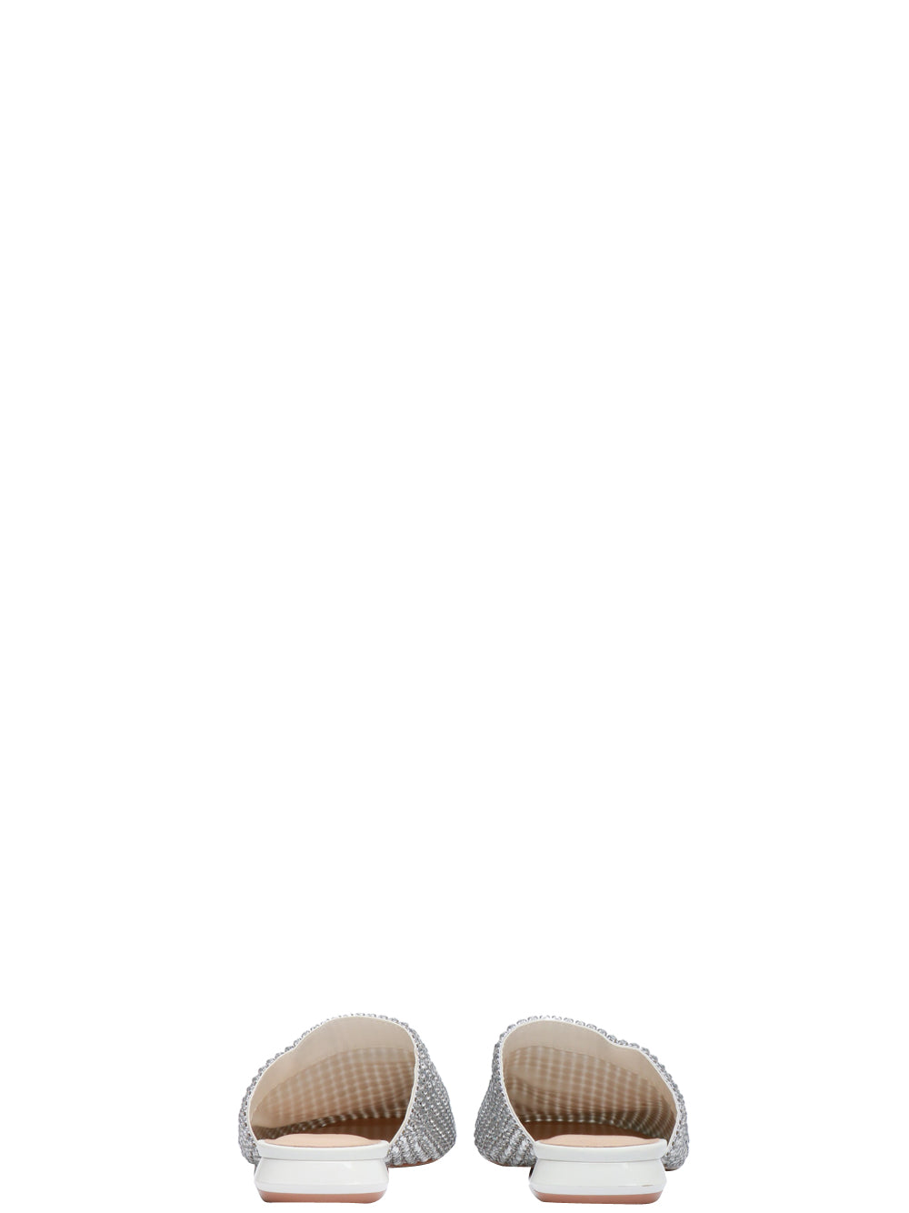 ALBANO VANITY Scarpe Slippers con Strass Bianche Bianco/argento