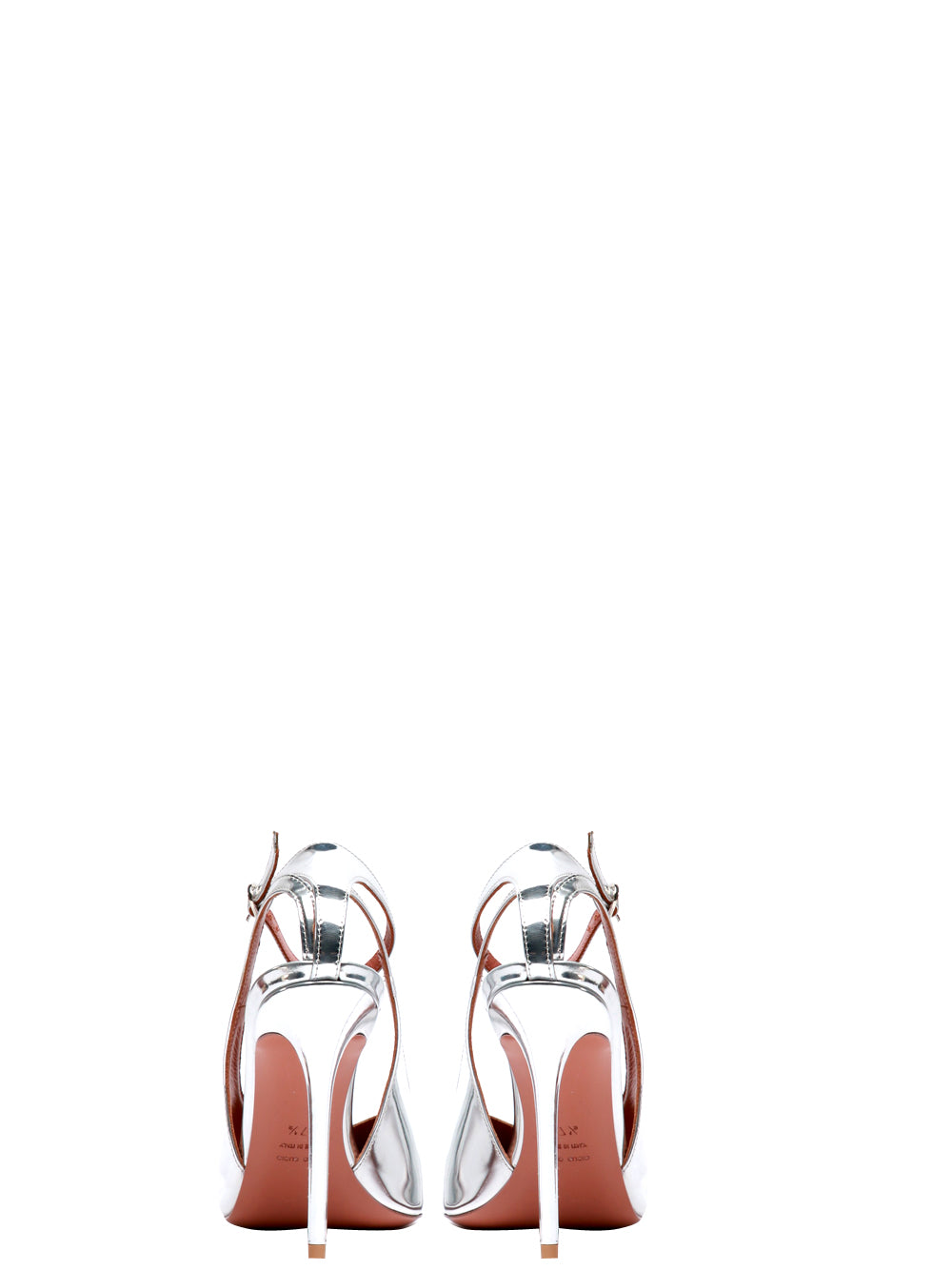 ALDO CASTAGNA Scarpe Décolleté Chicago in Pelle Argento Laminate Argento