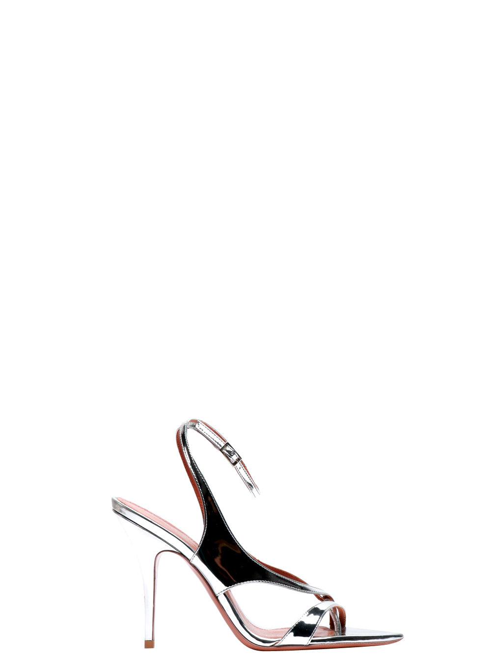 ALDO CASTAGNA Sandali Infradito in Pelle Argento Laminati Argento