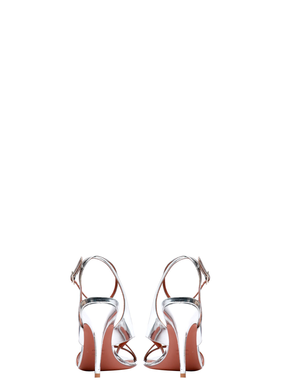 ALDO CASTAGNA Sandali Infradito in Pelle Argento Laminati Argento
