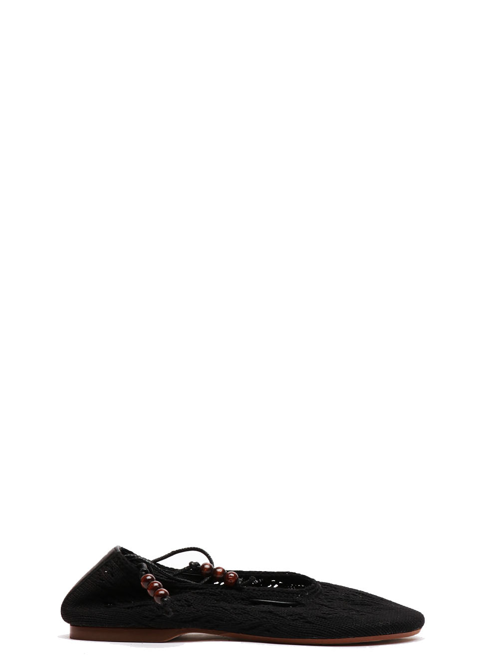 Alohas Scarpe Ballerina Rosemary in Crochet Nere Nero