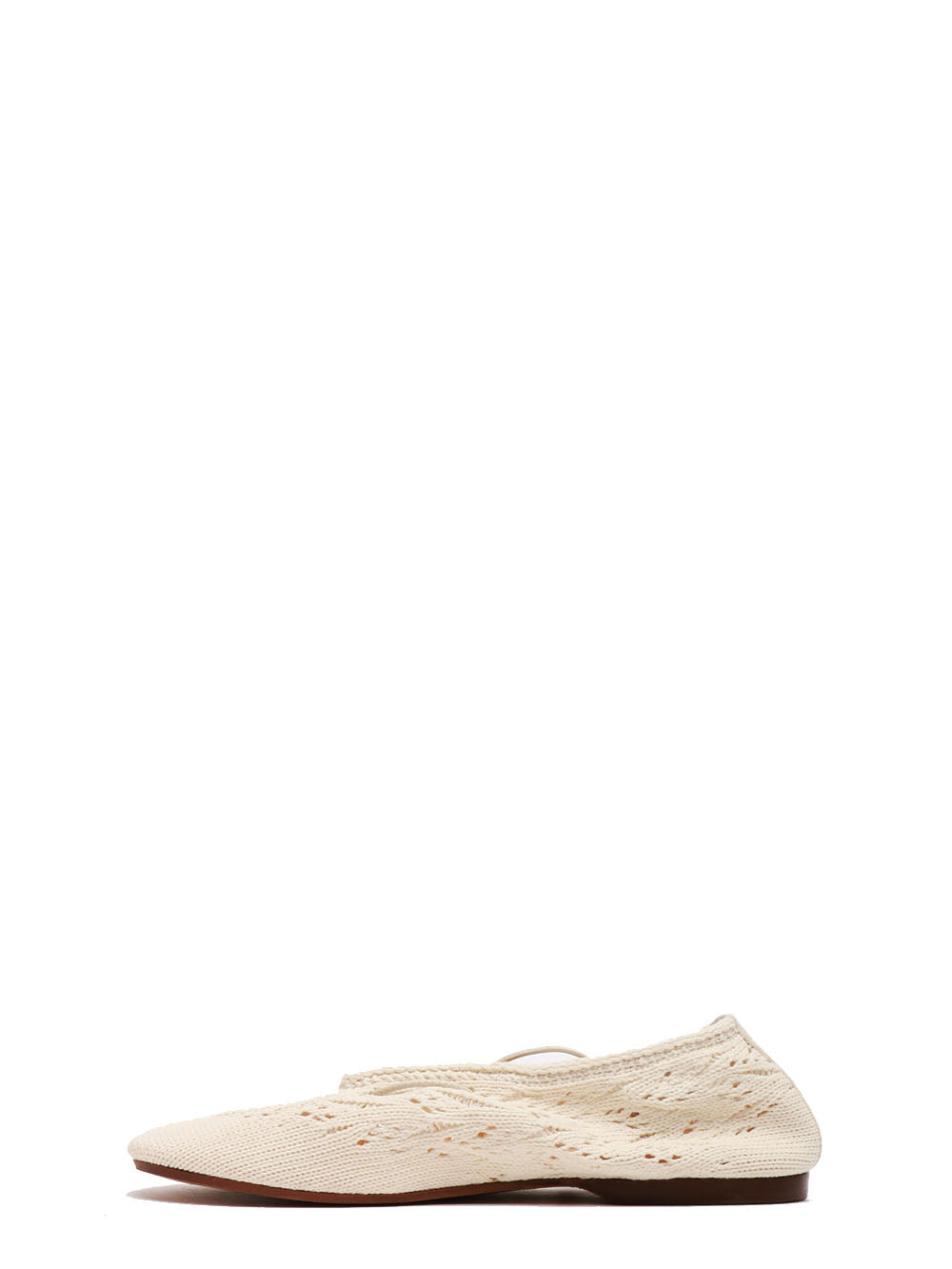 Alohas Scarpe Ballerina Rosemary in Crochet Avorio Panna