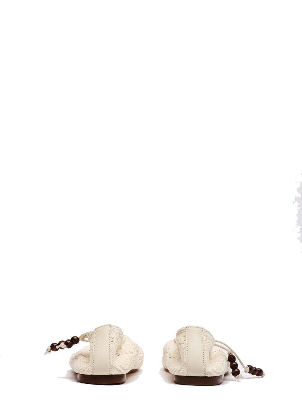 Alohas Scarpe Ballerina Rosemary in Crochet Avorio Panna
