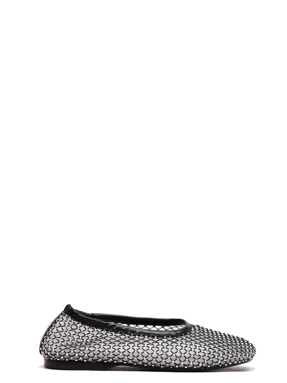 Alohas Scarpe Ballerina Lorain in Rete Nere con Strass Nero