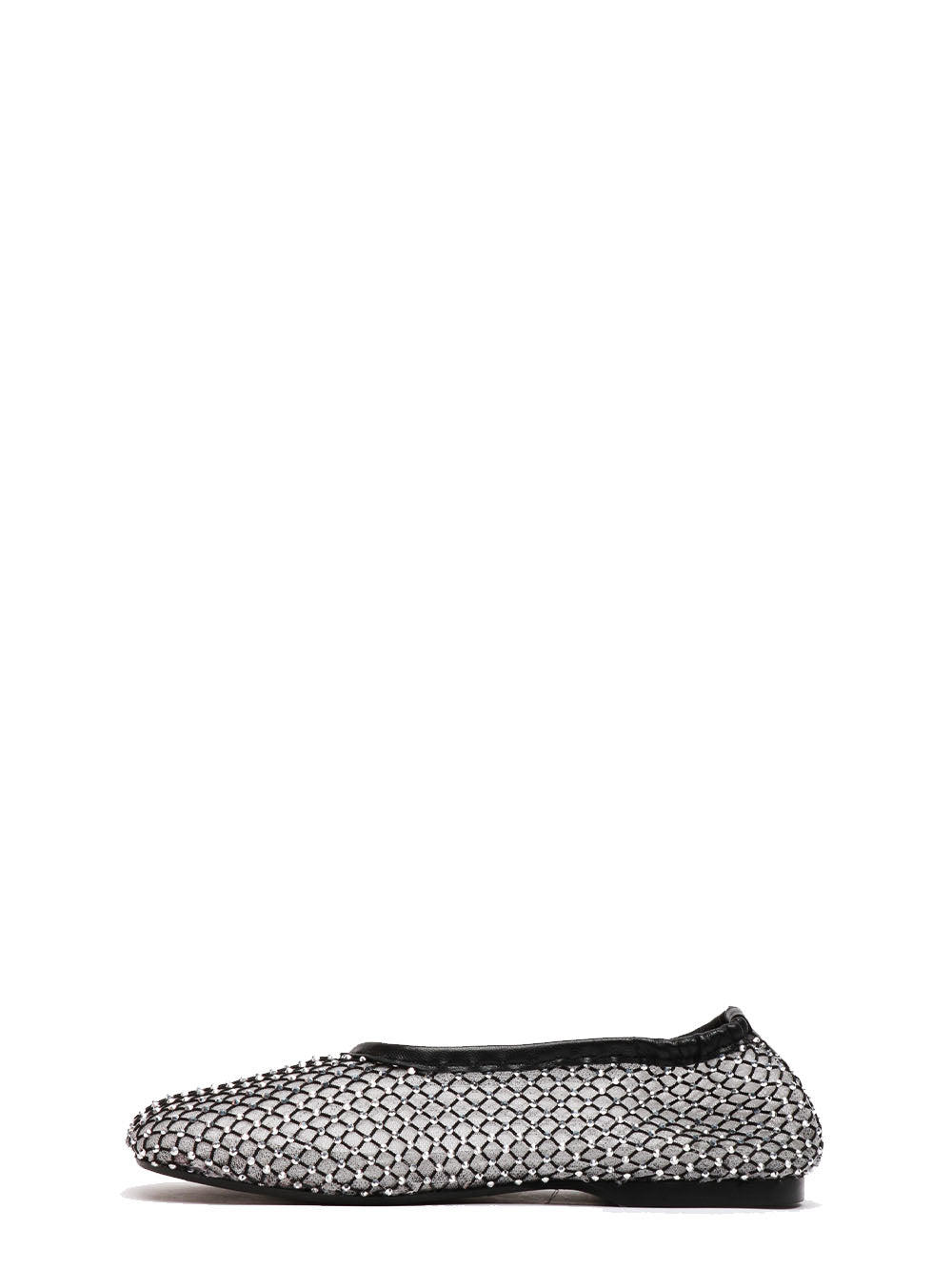 Alohas Scarpe Ballerina Lorain in Rete Nere con Strass Nero