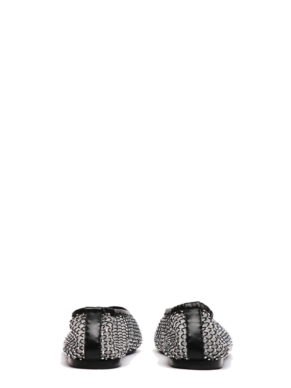 Alohas Scarpe Ballerina Lorain in Rete Nere con Strass Nero